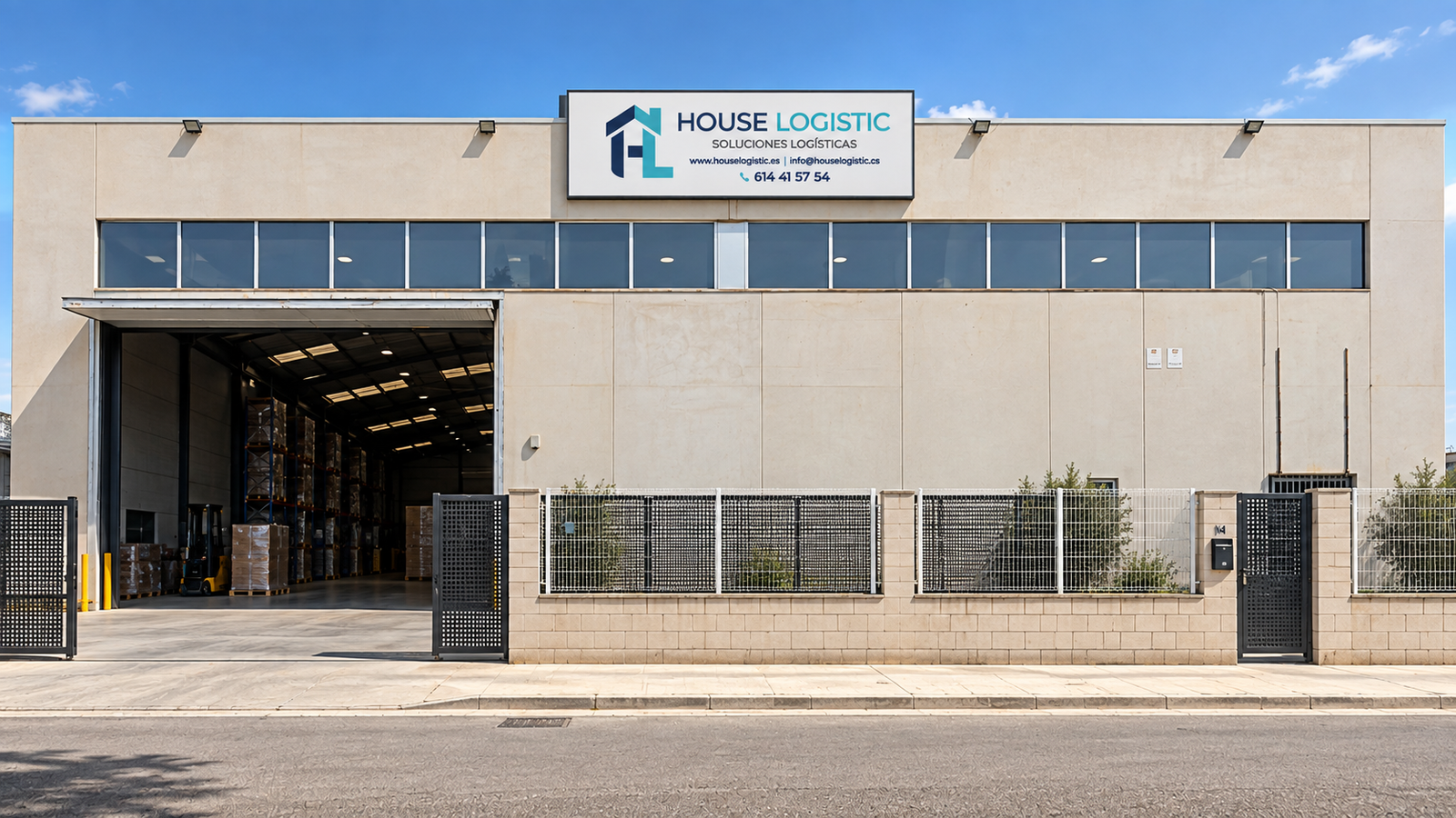 Fachada exterior de las instalaciones de House Logistic en Alginet
